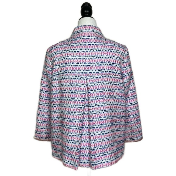 Matthew Williamson | Large Diamond Patterned Button-Up Jacket Blazer Size 10 - Picture 2 of 10